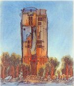 Gregor Traversa – Malerei, Druckgrafiken: „Alter Turm“
